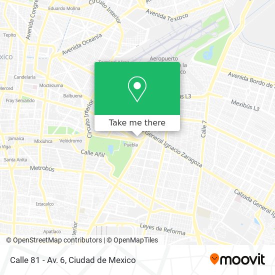 Mapa de Calle 81 - Av. 6