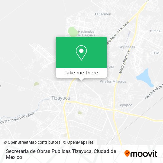 Secretaria de Obras Publicas Tizayuca map