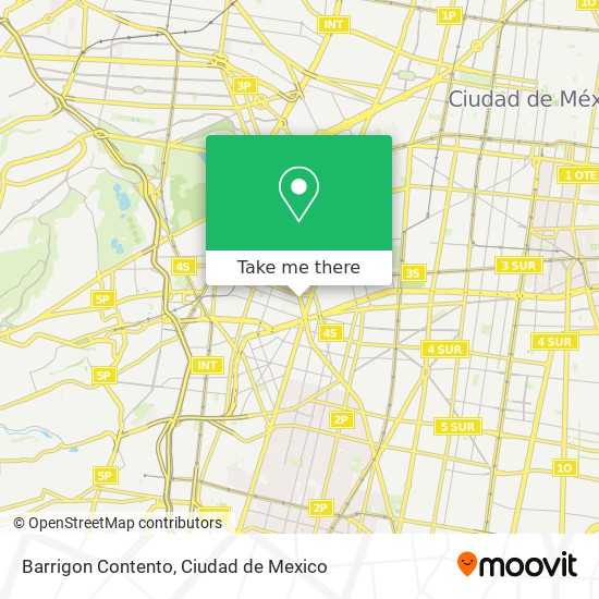 Barrigon Contento map