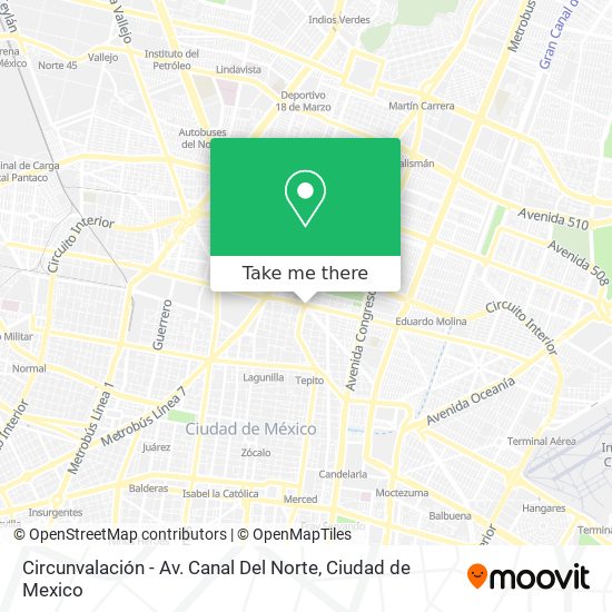 Circunvalación - Av. Canal Del Norte map