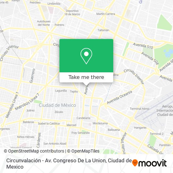 Mapa de Circunvalación - Av. Congreso De La Union