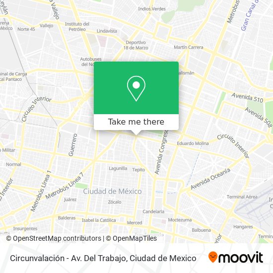 Mapa de Circunvalación - Av. Del Trabajo