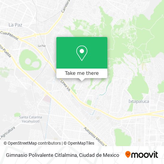 Mapa de Gimnasio Polivalente Citlalmina
