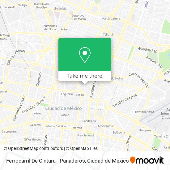 Ferrocarril De Cintura - Panaderos map