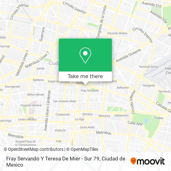 Fray Servando Y Teresa De Mier - Sur 79 map