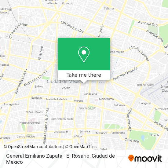 General Emiliano Zapata - El Rosario map