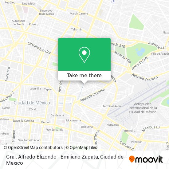 Gral. Alfredo Elizondo - Emiliano Zapata map