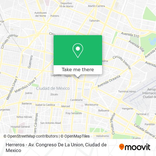 Herreros - Av. Congreso De La Union map