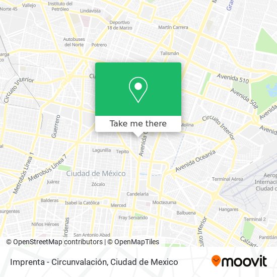 Imprenta - Circunvalación map