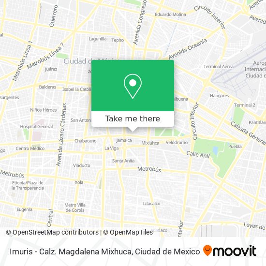 Imuris - Calz. Magdalena Mixhuca map