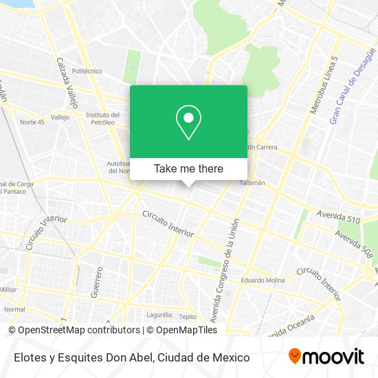 Mapa de Elotes y Esquites Don Abel