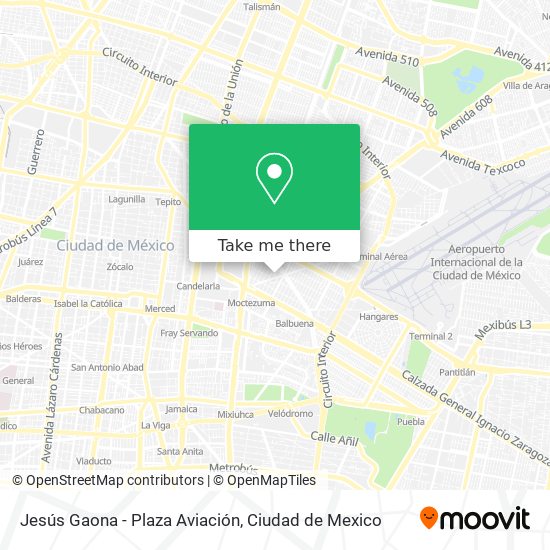 Jesús Gaona - Plaza Aviación map