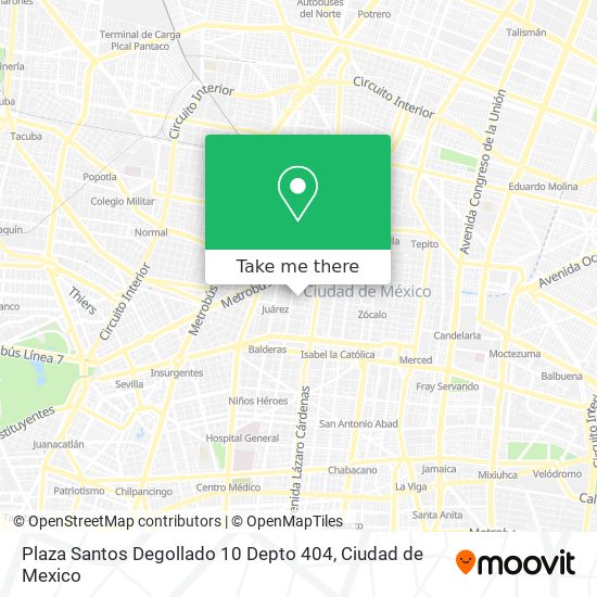 Plaza Santos Degollado 10 Depto  404 map