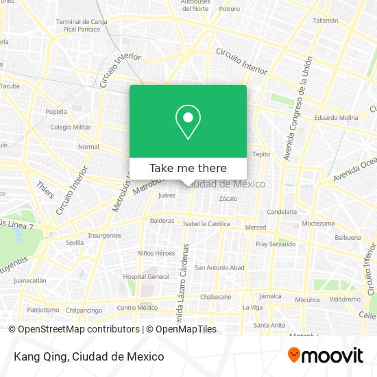 Mapa de Kang Qing