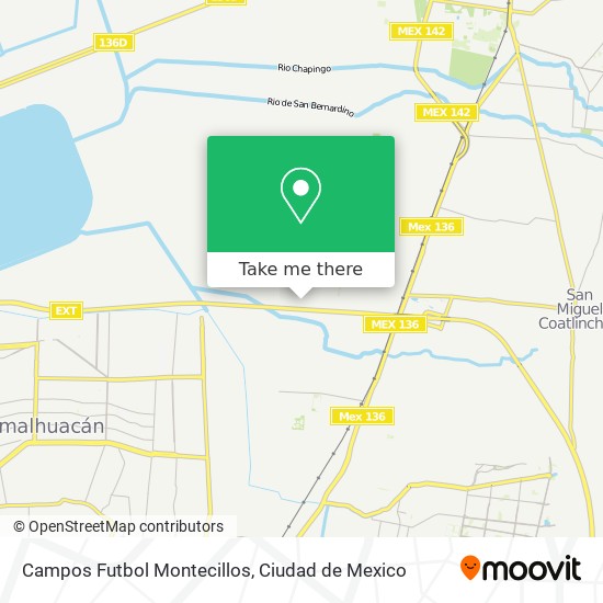 Mapa de Campos Futbol Montecillos
