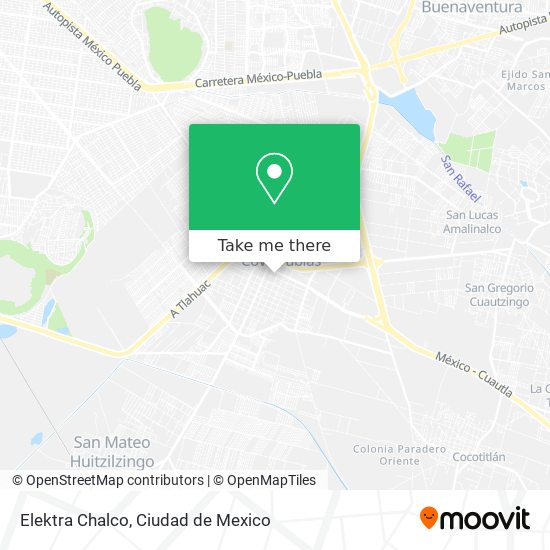 Elektra Chalco map
