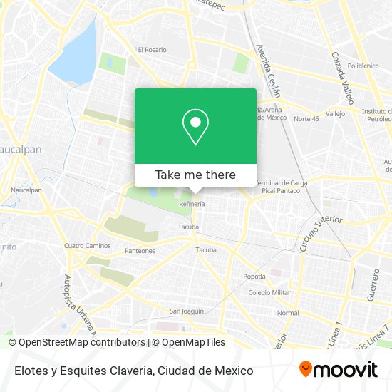 Elotes y Esquites Claveria map