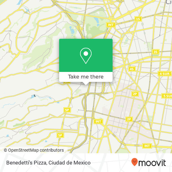Benedetti's Pizza map