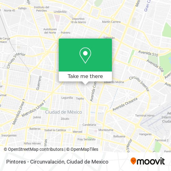 Mapa de Pintores - Circunvalación