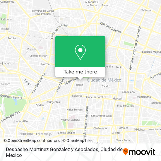 Despacho Martínez González y Asociados map