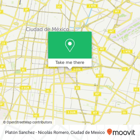 Platón Sanchez - Nicolás Romero map