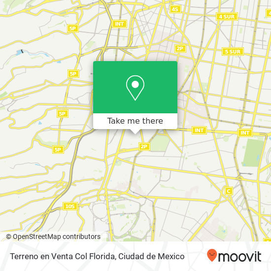 Terreno en Venta Col  Florida map