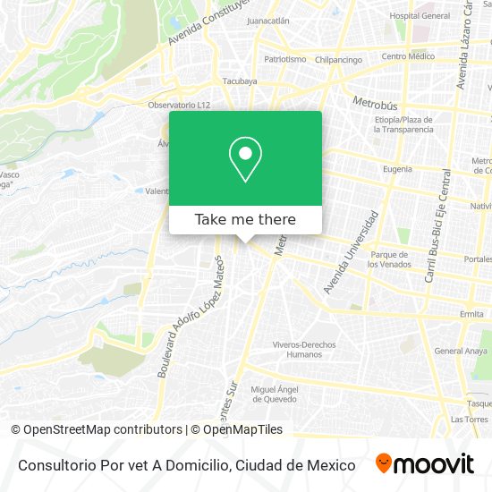 Mapa de Consultorio Por vet A Domicilio