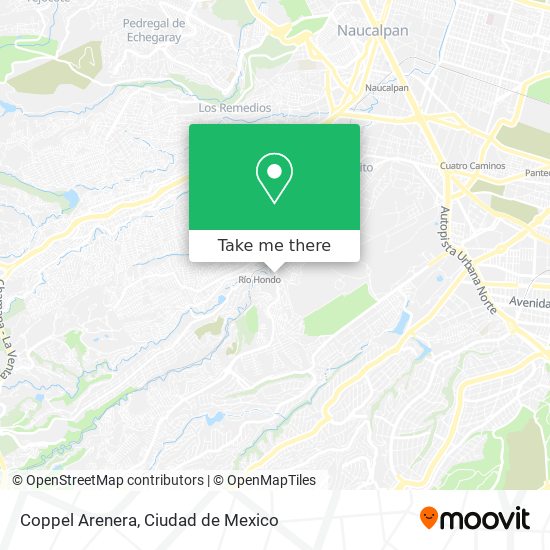 Coppel Arenera map