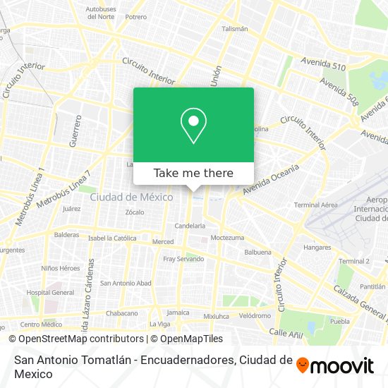 San Antonio Tomatlán - Encuadernadores map