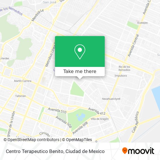 Mapa de Centro Terapeutico Benito