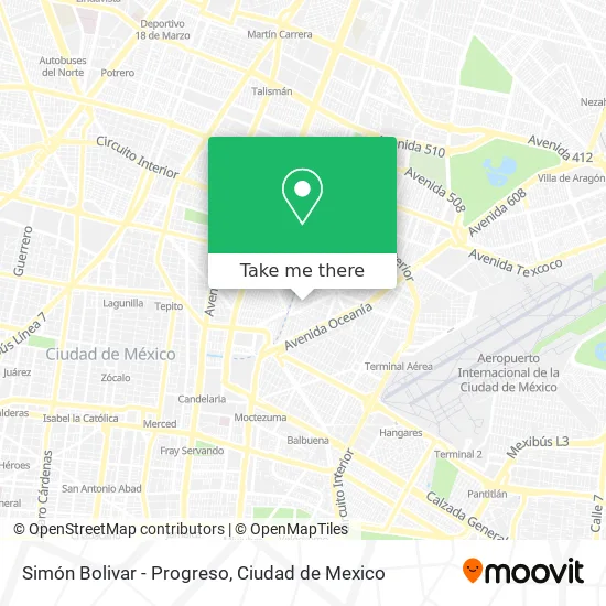 Simón Bolivar - Progreso map