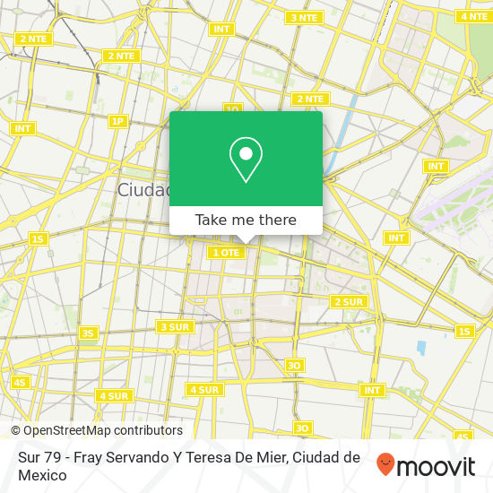 Sur 79 - Fray Servando Y Teresa De Mier map