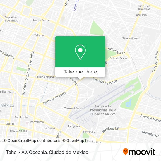 How to get to Tahel - Av. Oceania in Gustavo A. Madero by Bus or Metro?