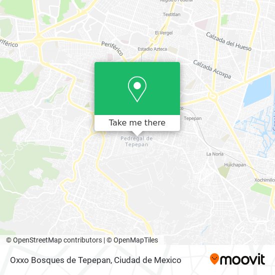 Mapa de Oxxo Bosques de Tepepan