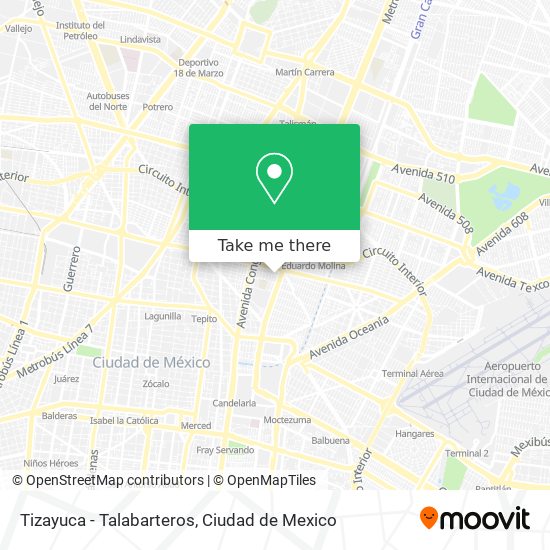 Mapa de Tizayuca - Talabarteros
