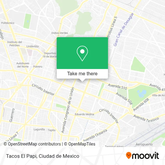 Tacos El Papi map