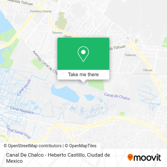 Canal De Chalco - Heberto Castillo map
