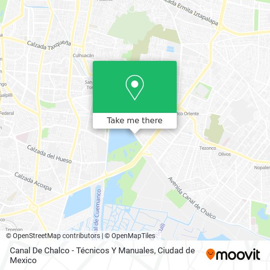 Canal De Chalco - Técnicos Y Manuales map
