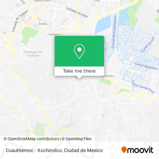 Cuauhtémoc - Xochimilco map