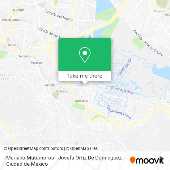 Mapa de Mariano Matamoros - Josefa Ortíz De Domínguez
