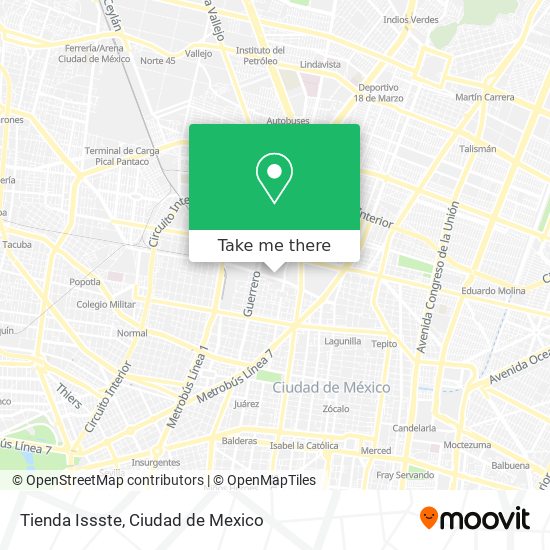 Mapa de Tienda Issste