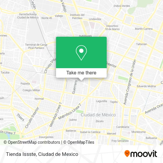 Tienda Issste map
