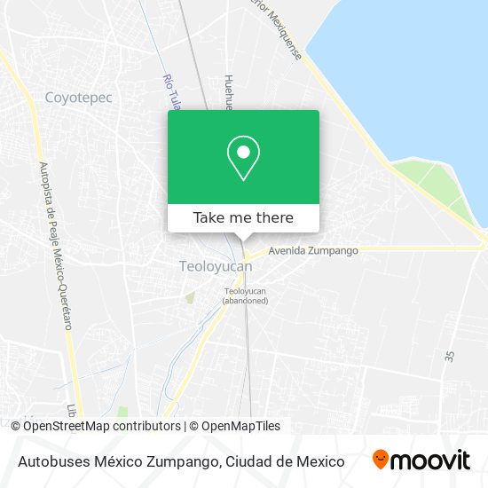 Autobuses México Zumpango map