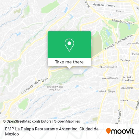 Mapa de EMP La Palapa Restaurante Argentino