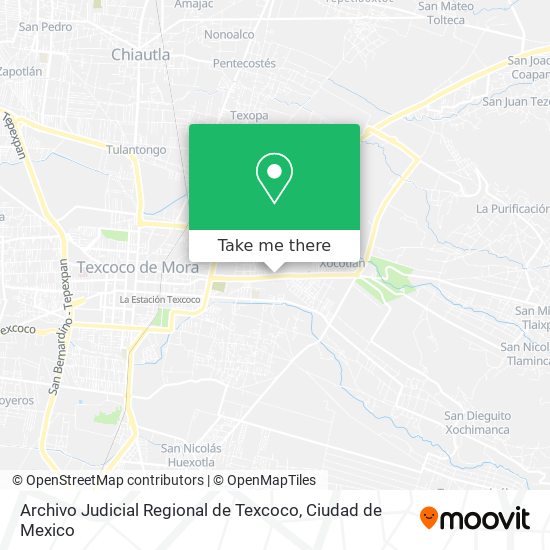 Mapa de Archivo Judicial Regional de Texcoco