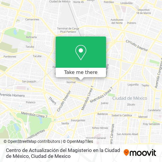 Centro de Actualización del Magisterio en la Ciudad de México map