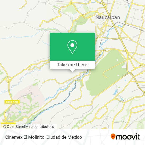 Mapa de Cinemex El Molinito