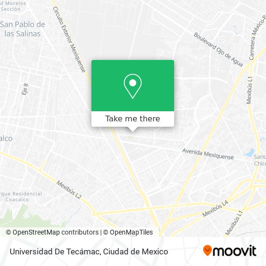 Universidad De Tecámac map