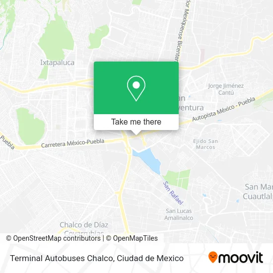 Mapa de Terminal Autobuses Chalco
