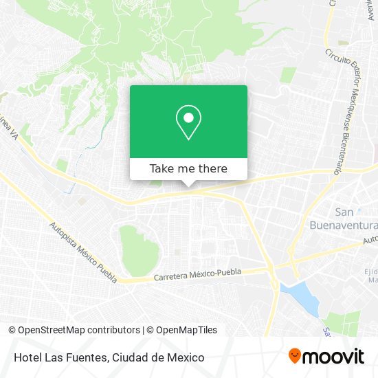 Hotel Las Fuentes map